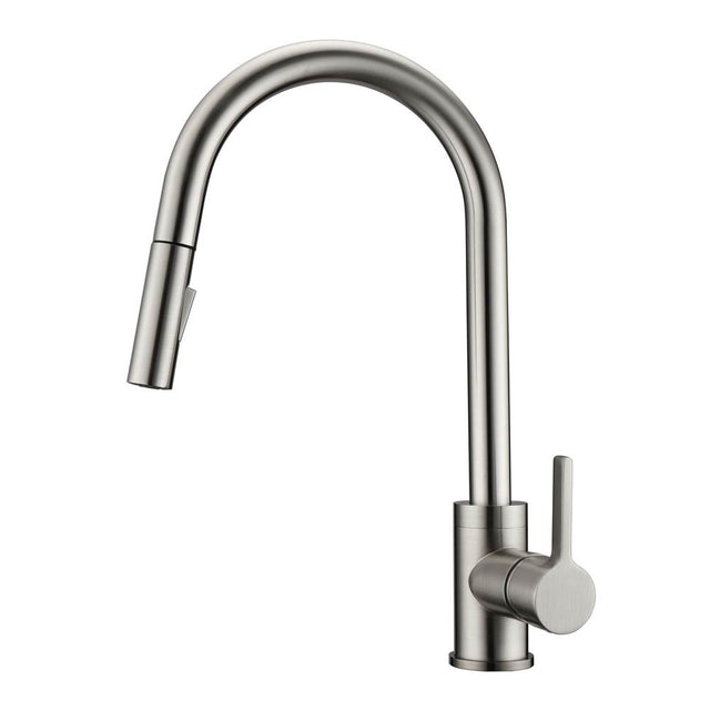Barclay - Fenton Kitchen Faucet,Pull-out Spray, Metal Lever Handles,BN - Brushed Nickel