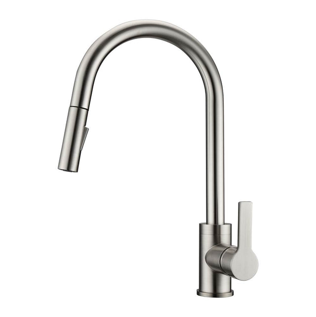 Barclay - Fenton Kitchen Faucet,Pull-out Spray, Metal Lever Handles,BN - Brushed Nickel