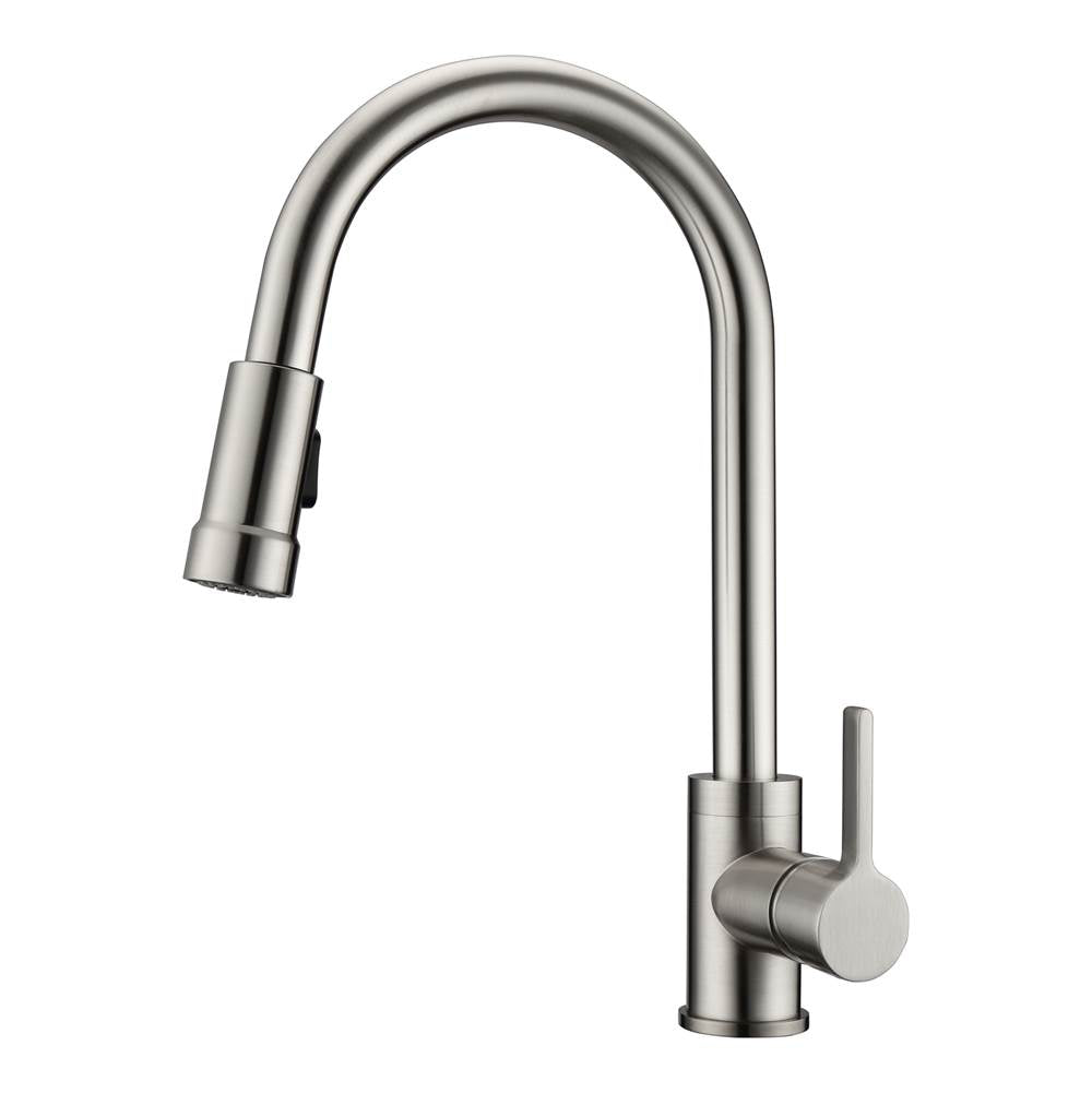 Barclay - Firth Kitchen Faucet,Pull-out Spray, Metal Lever Handles,BN - Brushed Nickel