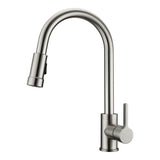 Barclay - Firth Kitchen Faucet,Pull-out Spray, Metal Lever Handles,BN - Brushed Nickel