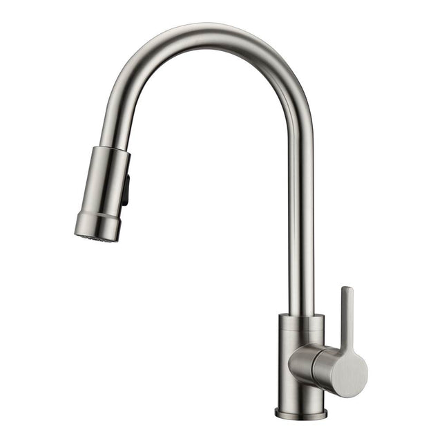 Barclay - Firth Kitchen Faucet,Pull-out Spray, Metal Lever Handles,BN - Brushed Nickel
