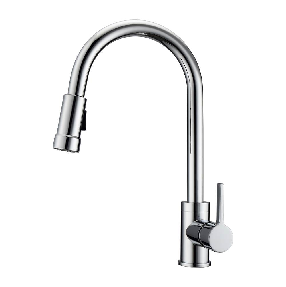Barclay - Firth Kitchen Faucet,Pull-out Spray, Metal Lever Handles,CP - Polished Chrome
