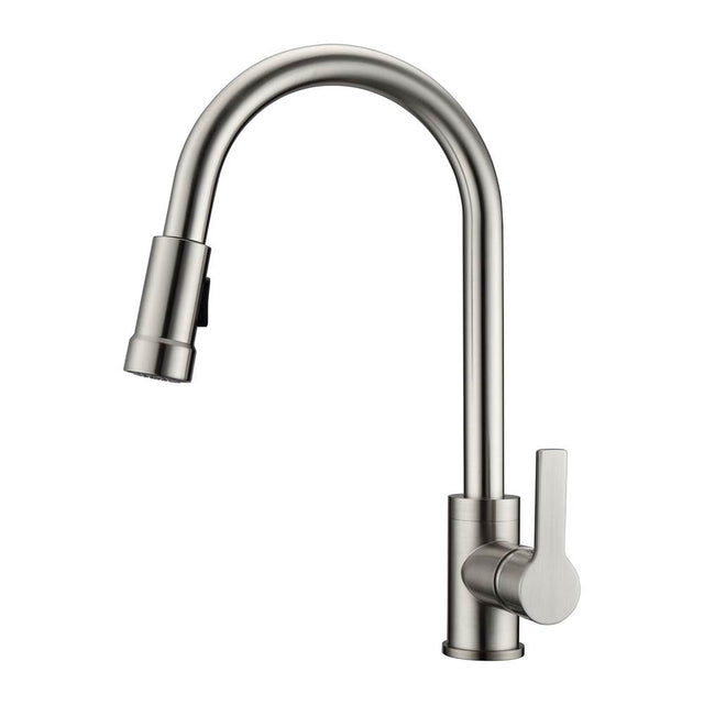 Barclay - Firth Kitchen Faucet,Pull-out Spray, Metal Lever Handles,BN - Brushed Nickel