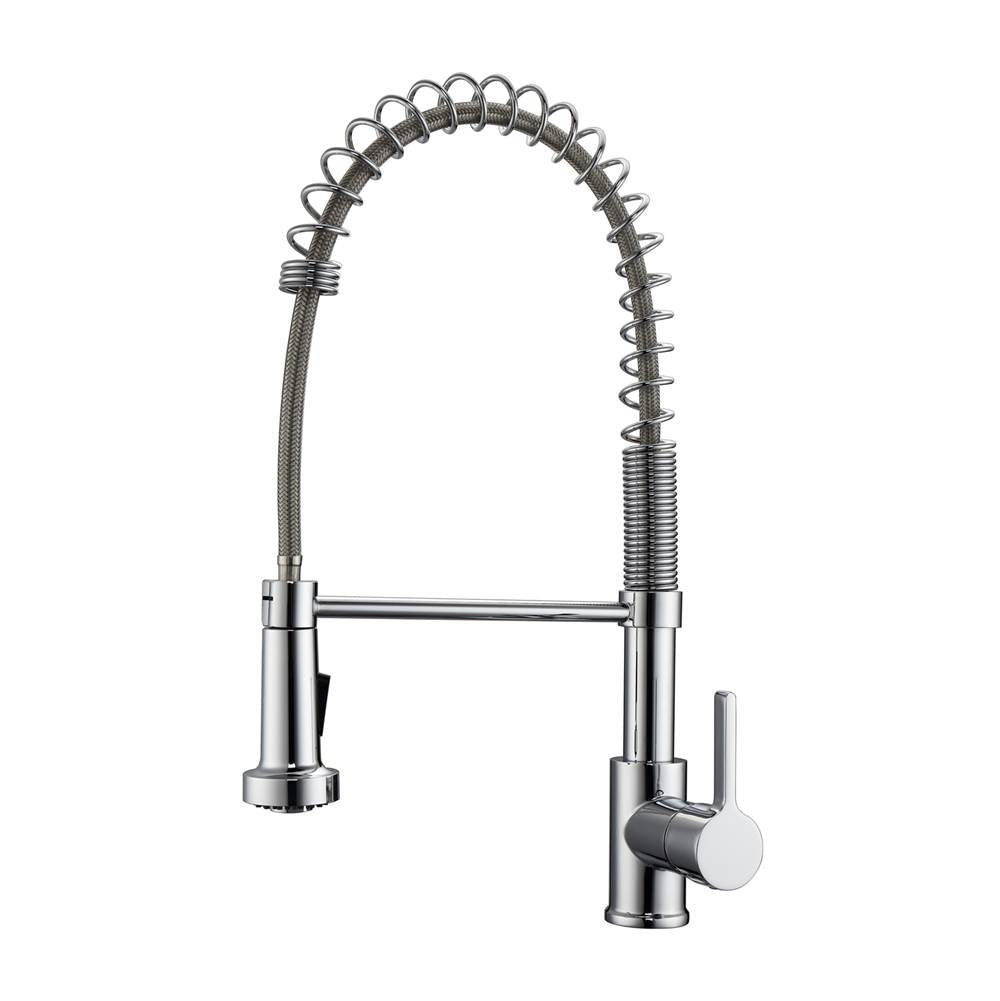 Barclay - Niall Kitchen Faucet,Pull-out Spray, Metal Lever Handles,CP - Polished Chrome
