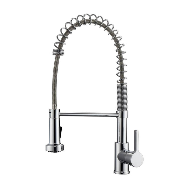 Barclay - Niall Kitchen Faucet,Pull-out Spray, Metal Lever Handles,CP - Polished Chrome