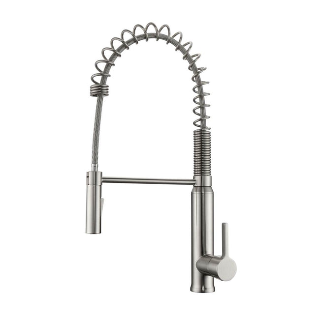 Barclay - Santos Kitchen Faucet,Pull-out Spray, Metal Lever Handles,BN - Brushed Nickel