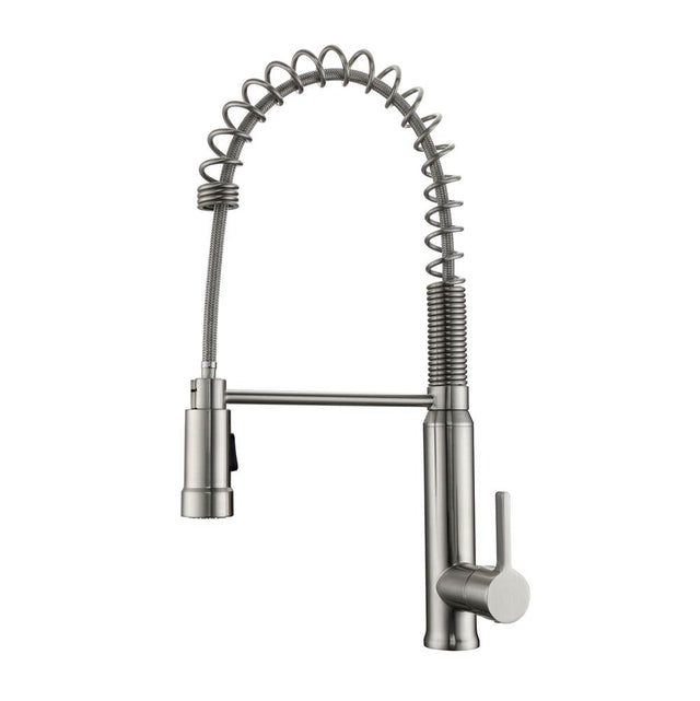 Barclay - Shallot Kitchn Faucet,Pull-out Spray, Metal Lever Handles,BN - Brushed Nickel