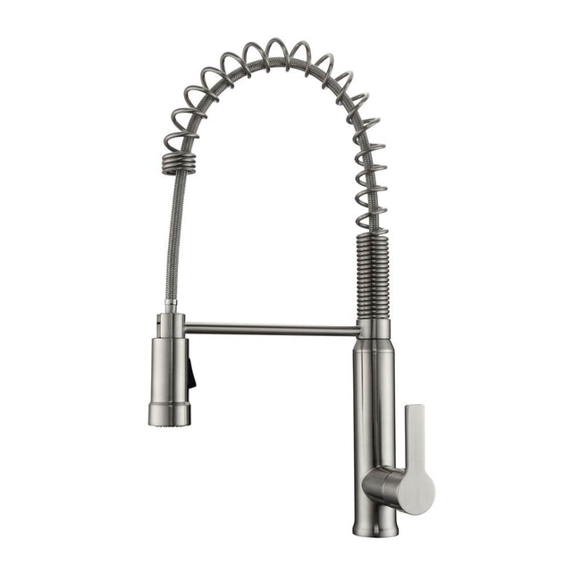 Barclay - Shallot Kitchn Faucet,Pull-out Spray, Metal Lever Handles,BN - Brushed Nickel