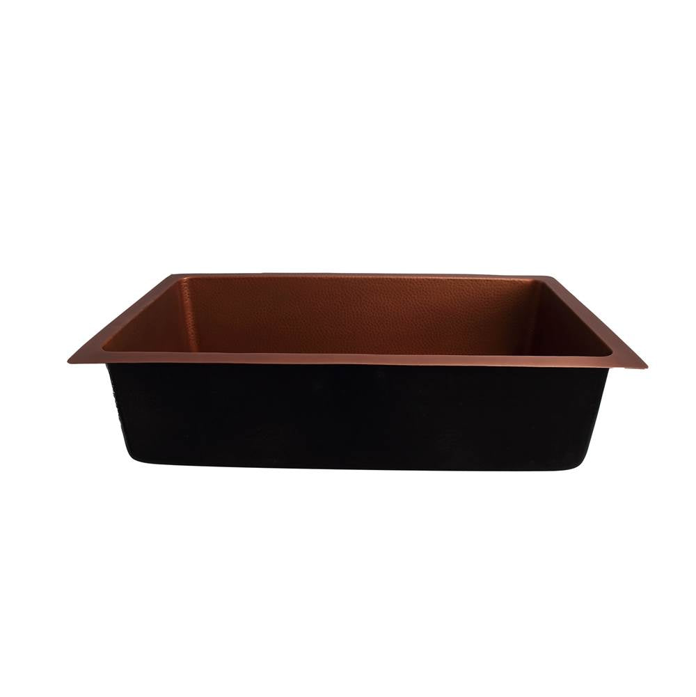 Barclay - Rocio 36'' Copper Single Bowl Undermount Kitchen Sink, AC - Antique Copper