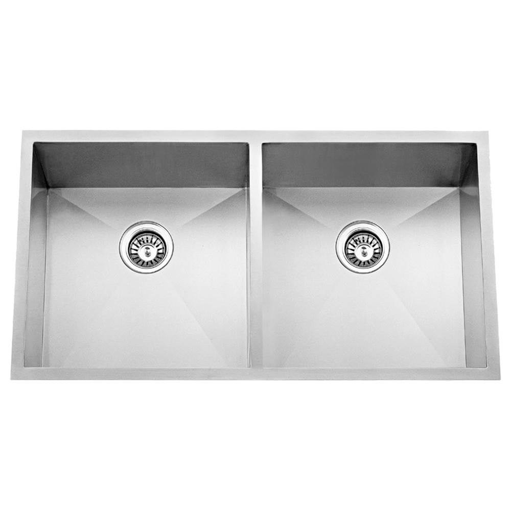 Barclay - Jenessa 33'' SS 50/50 Double Bowl Undermount Sink - Stainless Steel