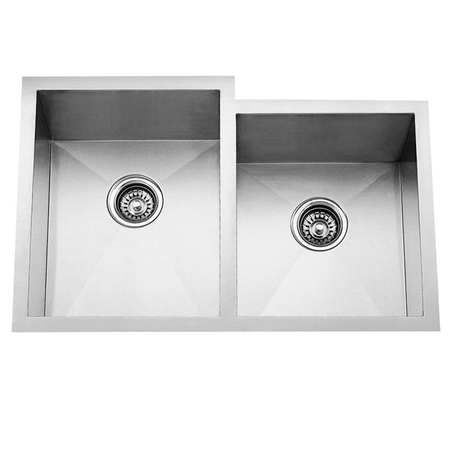 Barclay - Gibson 32'' SS 60/40 Offset Dbl Bowl Undermount Sink - Stainless Steel