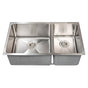 Barclay - Guilio 32'' SS 60/40 Offset Dbl Bowl Undermount Sink - Stainless Steel
