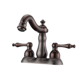 Barclay - Gabriel 4''cc Lav Faucet, No Hoses, Lever Handles, ORB - Oil Rubbed Bronze