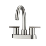 Barclay - Conley 4''cc Lav Faucet, NoHoses,Metal Lever Handles, BN - Brushed Nickel
