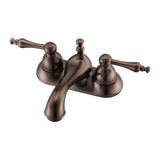 Barclay - Donata 4''cc Lav Faucet No Hoses,Metal Lever Handles, ORB - Oil Rubbed Bronze
