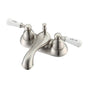 Barclay - Donata 4''cc Lav Faucet, No hoses, Por Lever Handles, BN - Brushed Nickel