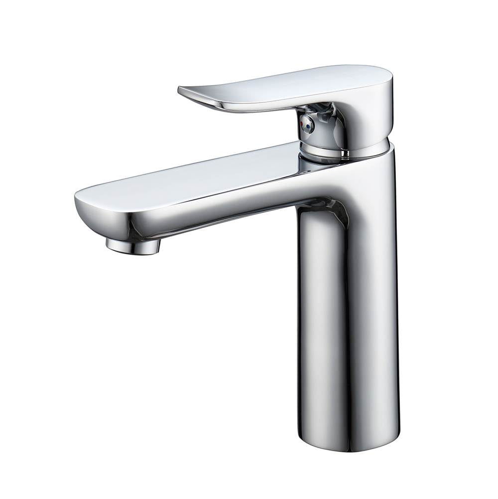 Barclay - Tova Single Handle Lav Faucet with Hoses, Chrome - Polished Chrome