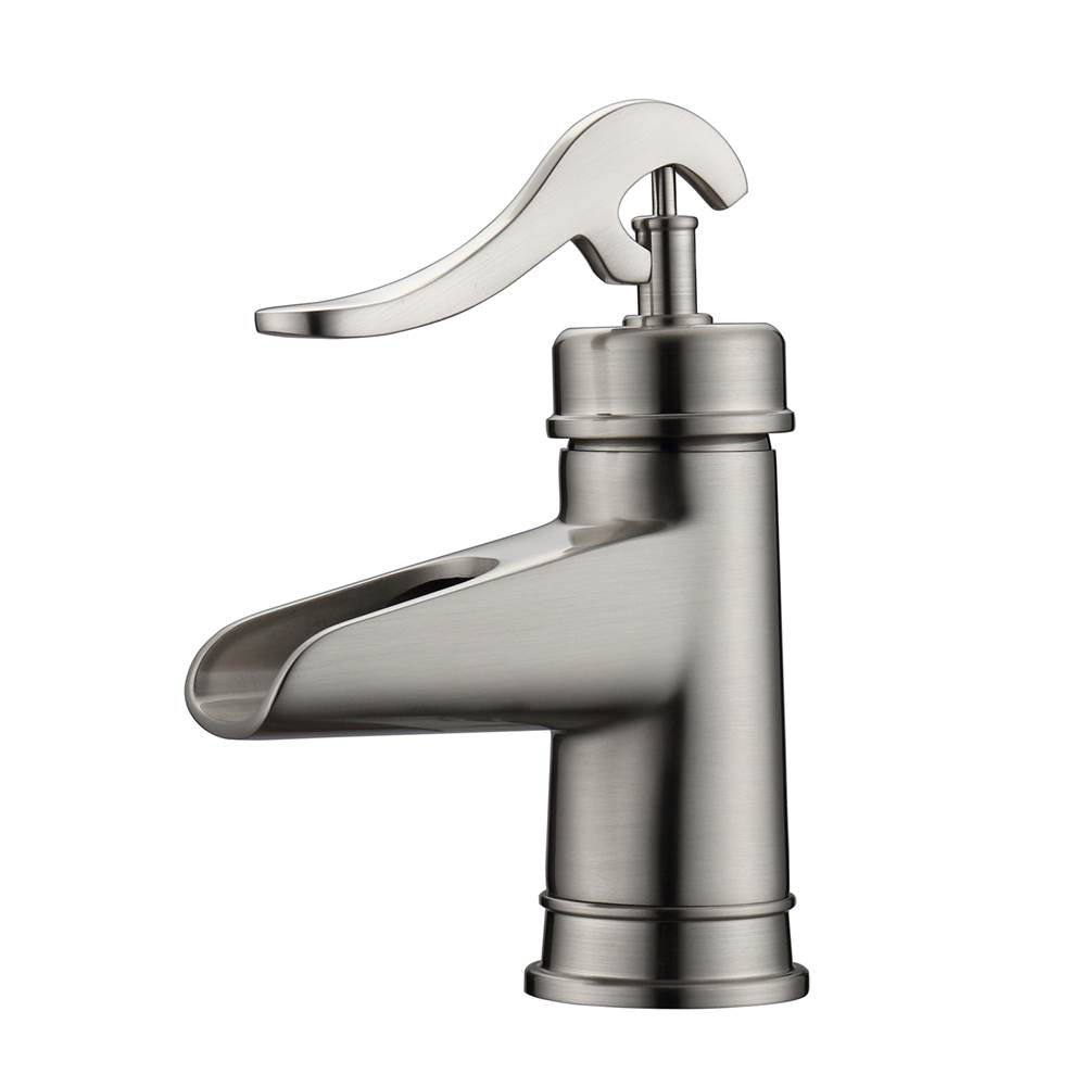 Barclay - Thalia Single Handle Lavatory Faucet w/Hoses,Brushed Nickel - Brushed Nickel