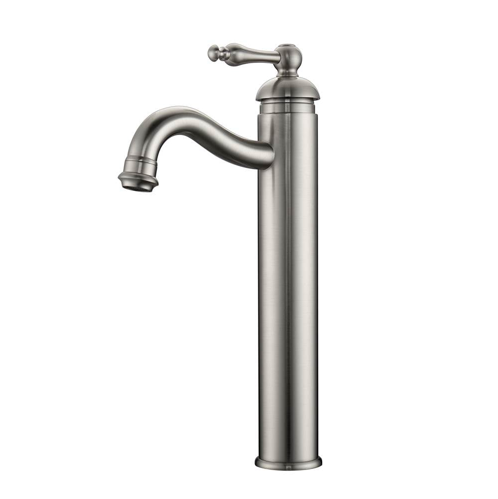Barclay - Afton Single Handle Vessel Faucet with Hoses, BN - Brushed Nickel