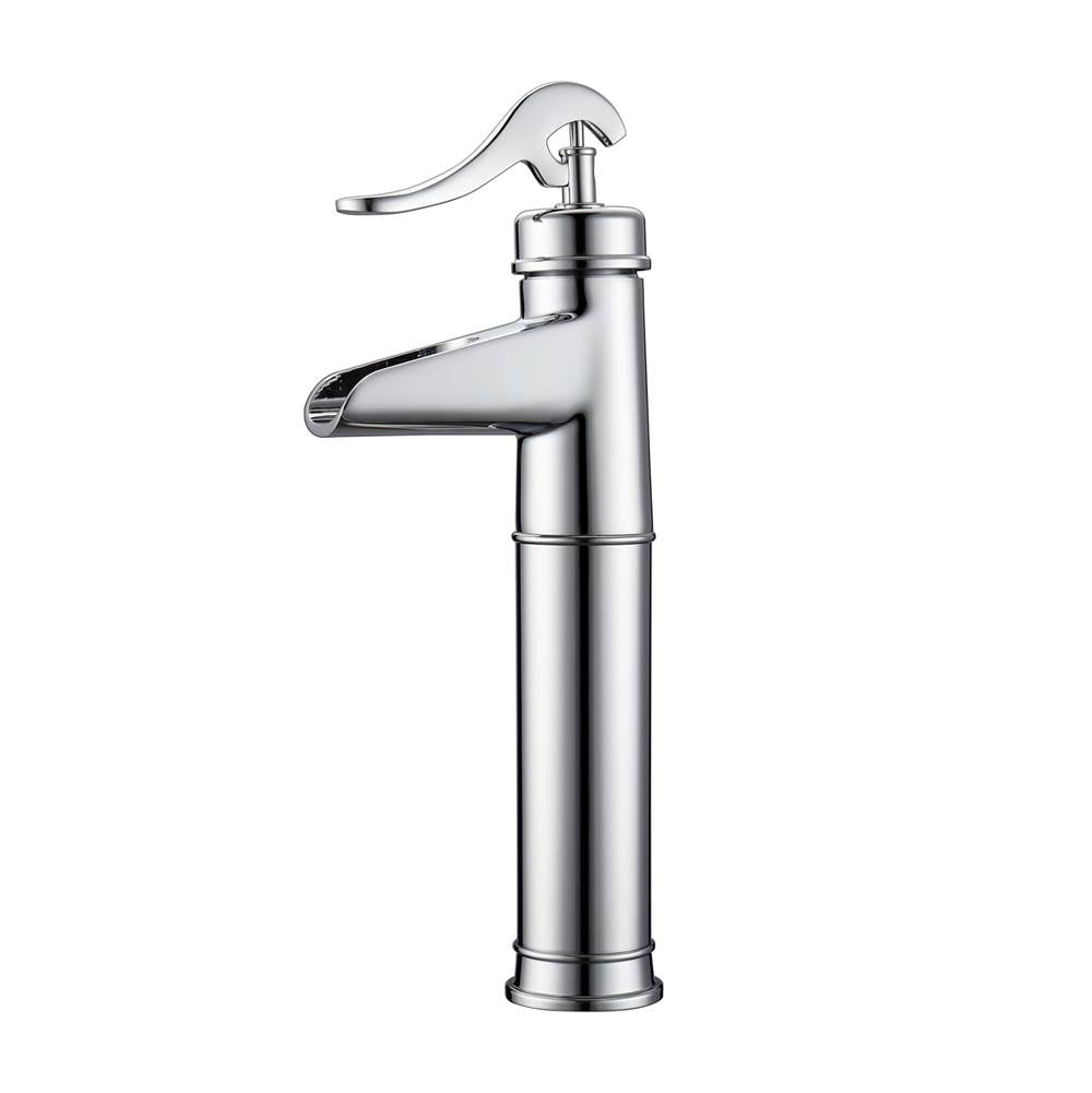 Barclay - Thalia Single Handle Vessel Faucet w/Hoses,Polished Chrome - Polished Chrome