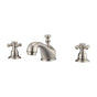 Barclay - Marsala 8''cc Lav Faucet, with Hoses,Button Cross Handles, BN - Brushed Nickel