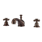 Barclay - Marsala 8''cc Lav Faucet, with Hoses,Button Cross Handles,ORB - Oil Rubbed Bronze
