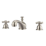 Barclay - Marsala 8''cc Lav Faucet, with Hoses,Metal Cross Handles, BN - Brushed Nickel