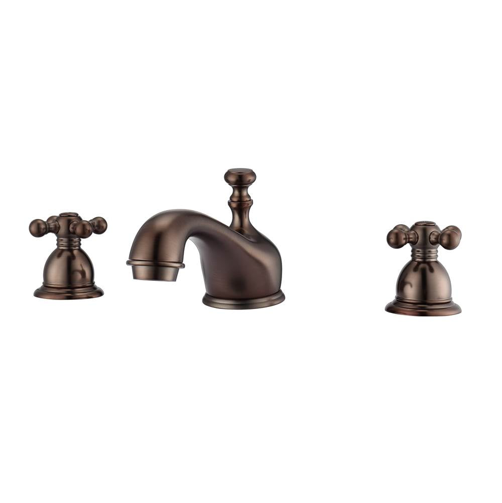 Barclay - Marsala 8''cc Lav Faucet, with Hoses,Metal Cross Handles, ORB - Oil Rubbed Bronze