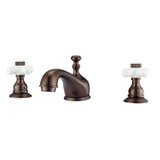 Barclay - Marsala 8''cc Lav Faucet, with Hoses,Porcelain Cross Hdls,ORB - Oil Rubbed Bronze
