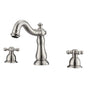 Barclay - Aldora 8''cc Lav Faucet, IncldsHoses, Metal Cross Handles, BN - Brushed Nickel