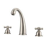 Barclay - Maddox 8''cc Lav Faucet, with Hoses, Metal Cross Handles, BN - Brushed Nickel