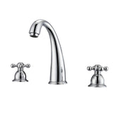 Barclay - Maddox 8''cc Lav Faucet, withhoses, Metal Cross Handles, CP - Polished Chrome