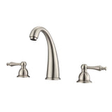 Barclay - Maddox 8''cc Lav Faucet, with Hoses,Metal Lever Handles, BN - Brushed Nickel