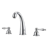 Barclay - Maddox 8''cc Lav Faucet, withhoses,Metal Lever Handles, CP - Polished Chrome