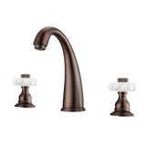 Barclay - Maddox 8''cc Lav Faucet, with hoses,Porcelain Cross Hdls,ORB - Oil Rubbed Bronze