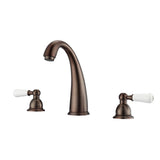 Barclay - Maddox 8''cc Lav Faucet, with Hoses,Porcelain Lever Hdls,ORB - Oil Rubbed Bronze