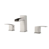 Barclay - Winthrop Widespread Lav Faucet w/Hoses, Lever Handle, BN - Brushed Nickel