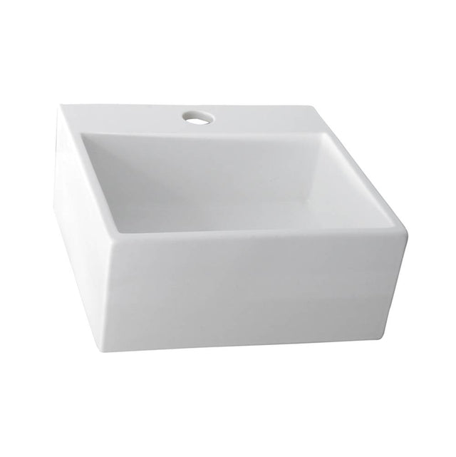 Barclay - Mini Nova Above Counter Basin  One Hole, White - White