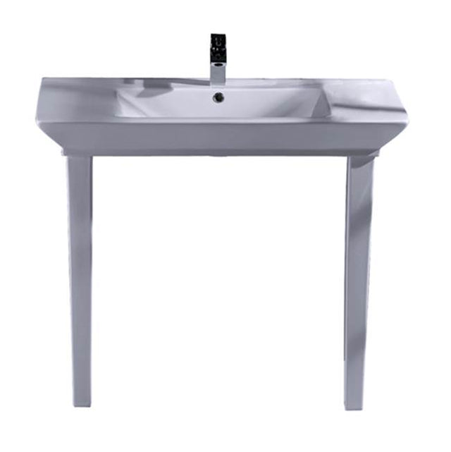 Barclay - Opulence Basin 39-1/2'', White, Rect. Bowl, 8'' WS - White