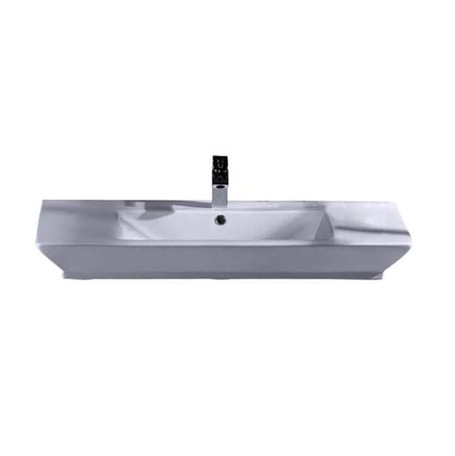 Barclay - Opulence Above Counter Basin 39-1/2'',White,Rect Bowl,8''WS - White