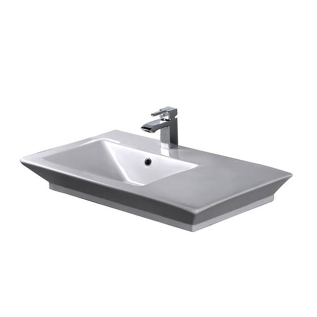 Barclay - Opulence Above Counter Basin 31-1/2'',White,Rect Bowl,8''WS - White