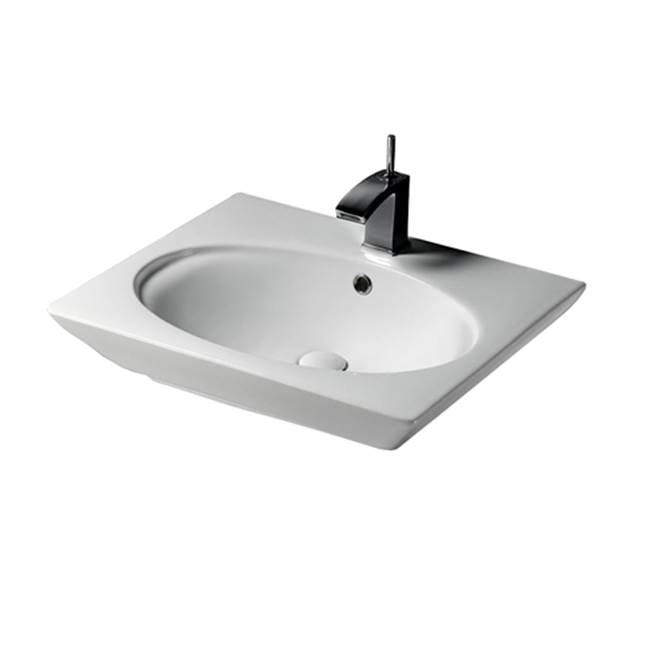 Barclay - Opulence 23'' Basin, White Oval Bowl, 1 Hole - White
