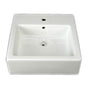 Barclay - Patricia Square Vessel, 8''cc,  White - White