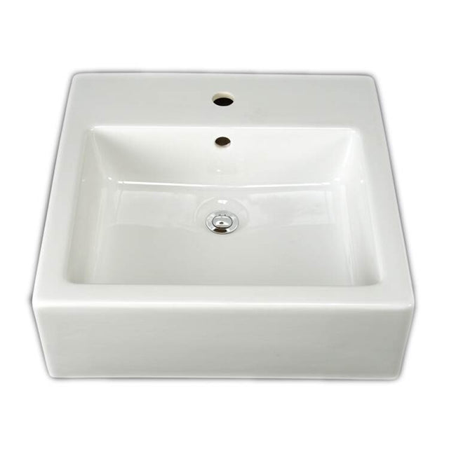 Barclay - Patricia Square Vessel, 4''cc,  White - White