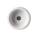Barclay - Ione Round Fireclay Prep Sink, White - White