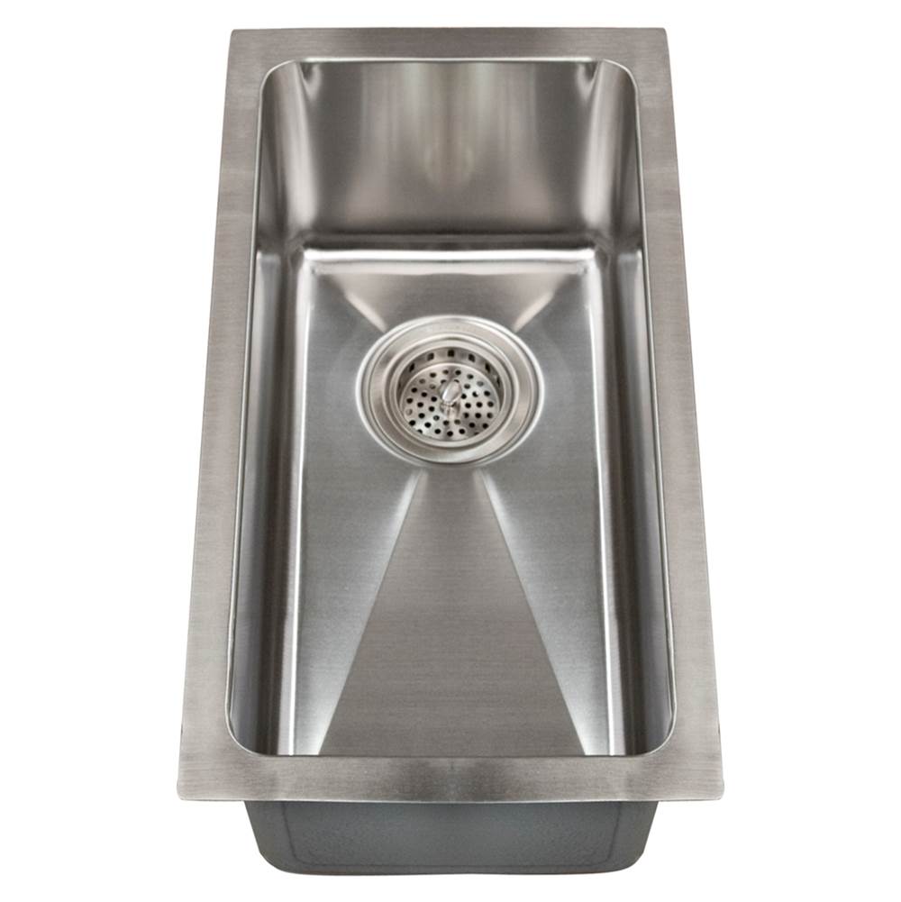 Barclay - Paule 15'' SS Narrow Undermount Prep Sink - Stainless Steel