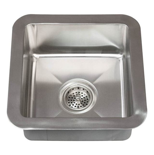 Barclay - Rena 15'' SS Square Undermount Prep Sink - Stainless Steel