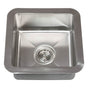 Barclay - Rena 15'' SS Square Undermount Prep Sink - Stainless Steel