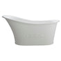 Barclay - Ayanna BARstone Slipper Tub 59'' No Faucet Holes, White Matte - White