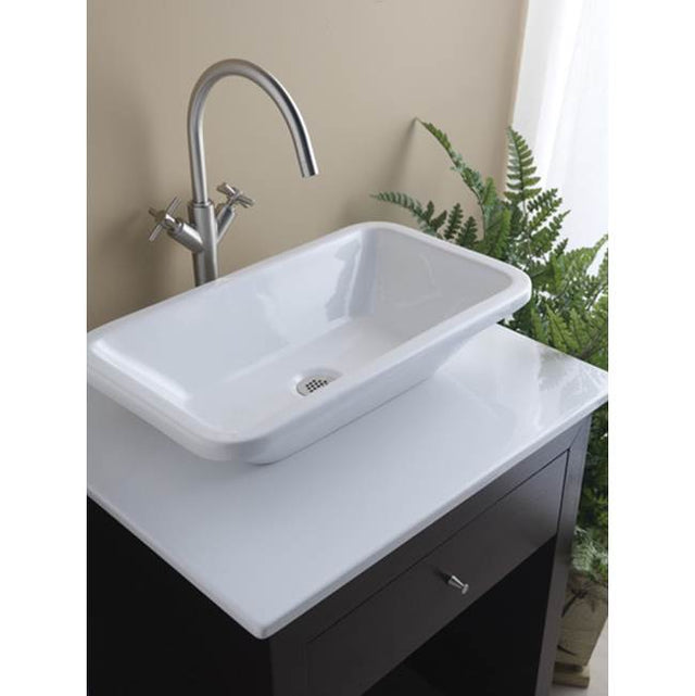 Barclay - Santa Fe Above Counter Basin,  Fully Glazed, White - White